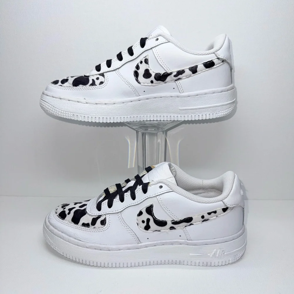 NIKE AIR FORCE 1 COW PRINT SIZE 4Y
